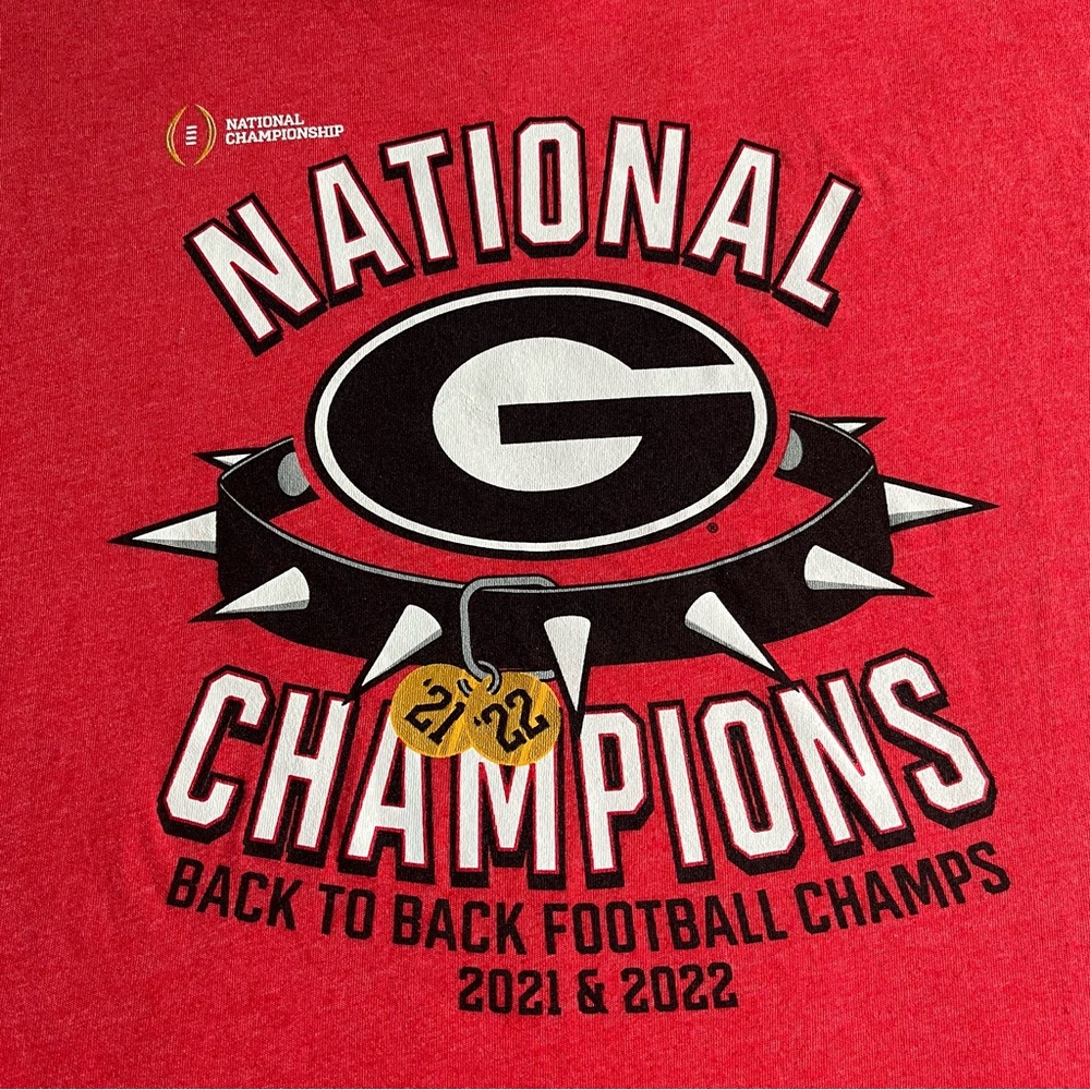 Men’s size 2XL Georgia bulldog red tshirt - Picture 3 of 4